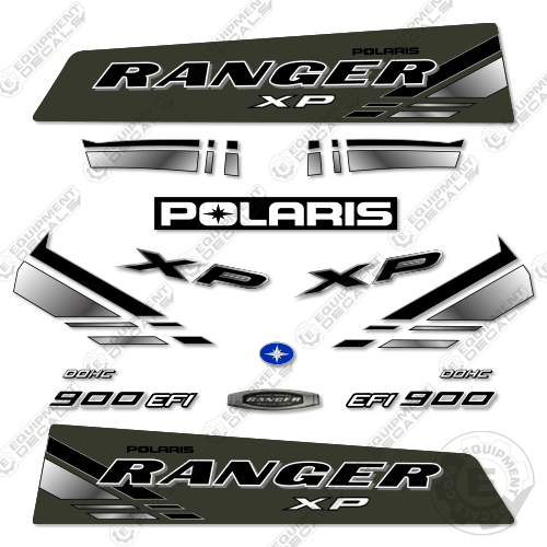 Fits Polaris Ranger 900 EFI XP Decal Kit UTV (Sage Green) 900, 900 xp, 900efi, decal kit, efi, utility, vehicle