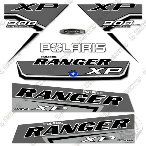 Fits Polaris Ranger 900 XP EPS Decal Kit - 2017 - CUSTOM SILVER/GREY 900, 900 xp, 900efi, decal kit, efi, excavator