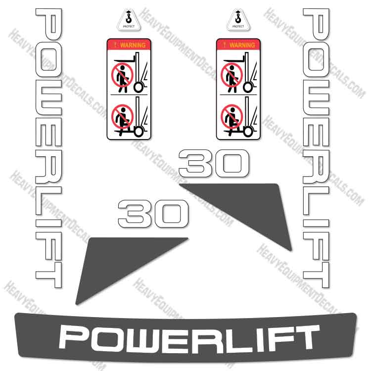 Powerlift 30 Decal Kit Forklift 1000, 1000, decal kit, utv, green