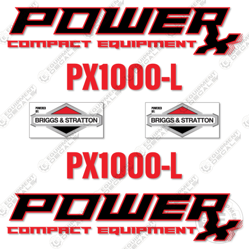 Fits PowerX PX1000-L Decal Kit Mini Dumper 1000l, decal kit, px1000, px1000l