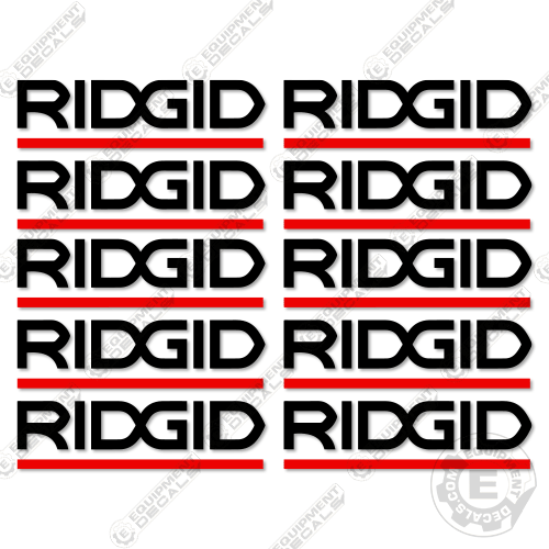 Fits Ridgid Logo Decal Kit Toolbox 11.5" Wide (Set of 10) 