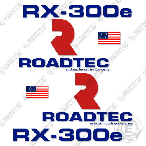 Fits Roadtec RX-300E Decal Kit Cold Planer 300, 300e, decal kit, road, roadteck, roadtrec, rx, rx-300e, rx300e, tec