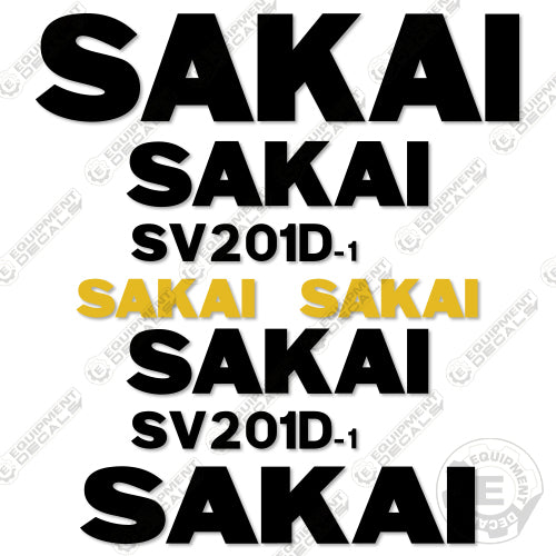 Fits Sakai SV201D-1 Decal Kit Roller 201, 201d, decal kit