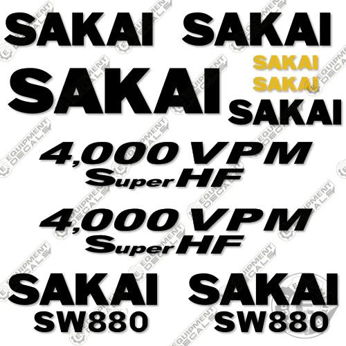 Fits Sakai SW880 Decal Kit Roller - Super HF Version 880, decal kit, super hf, superhf, sw880