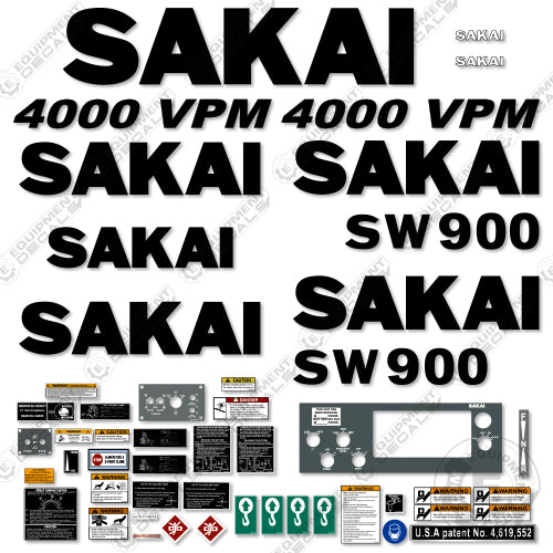 Fits Sakai SW900 Decal Kit Roller 900, decal kit, sw900