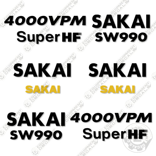 Fits Sakai SW990 Decal Kit Roller 990, decal kit