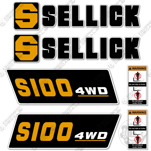 Fits Sellick S100 Decal kit Forklift 100, decal kit, s-100, s100