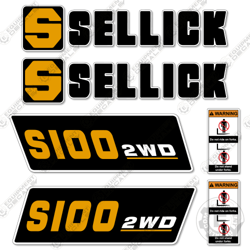 Fits Sellick S100 2WD Decal Kit Forklift 100, decal kit, s-100, s100