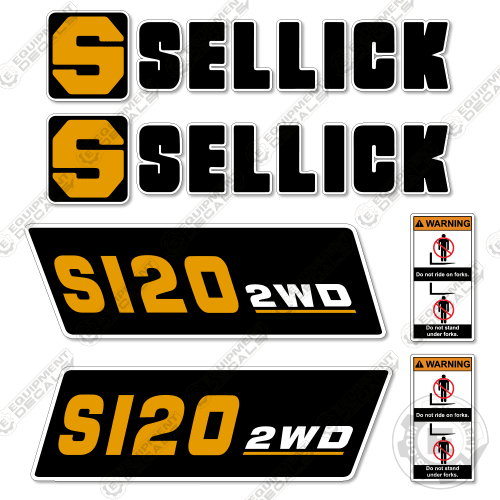 Fits Sellick S120 2WD Decal Kit Forklift 120, decal kit, s-120, s120