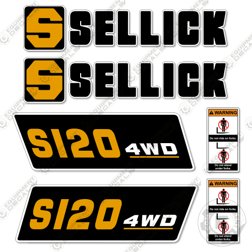 Fits Sellick S120 4WD Decal Kit Forklift 120, decal kit, s-120, s120