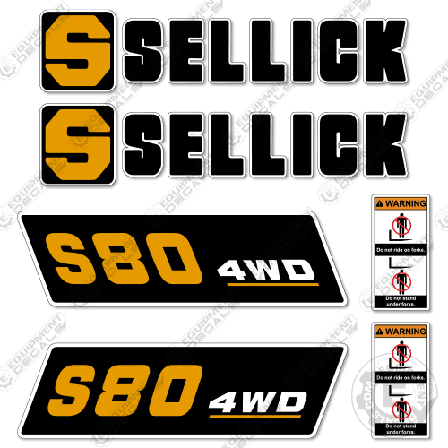 Fits Sellick S80 Decal kit Forklift 80, decal kit, s80