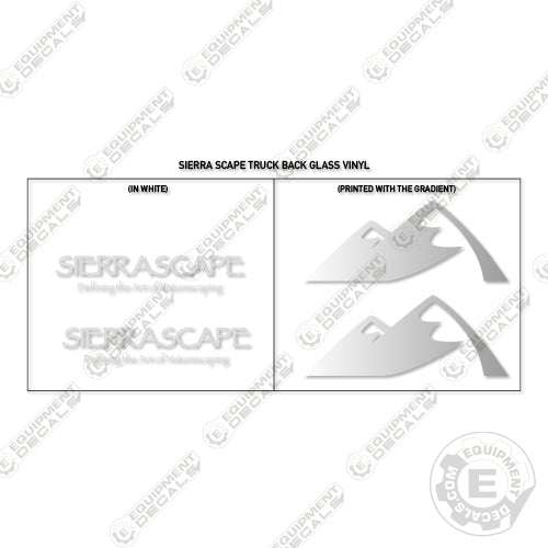 Fits SierraScapes Vinyl Job decal kit