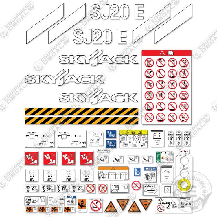 SkyJack SJ20E Decal Kit Man Lift decals, SJ20, 20, 20e, sj20, sj20e