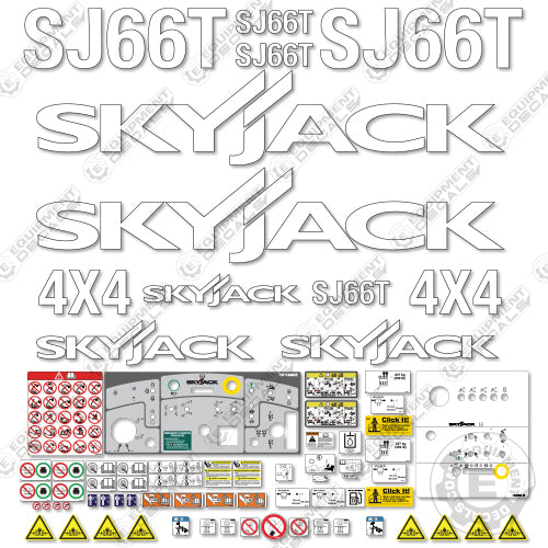 Fits SkyJack SJ66T Decal Kit Boom Lift 66, 66t, sj66, sj66t, sky-jack, skyjack