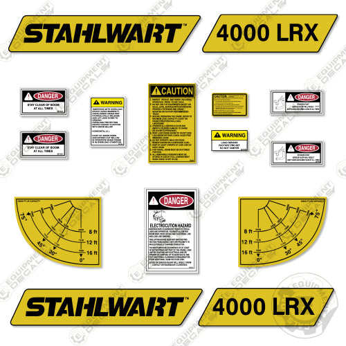 Fits Stahlwart 4000LRX Decal Kit Crane Truck 4000, decal kit, lrx