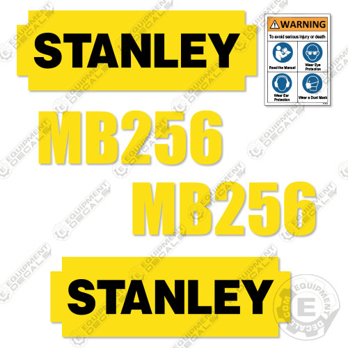 Fits Stanley MB256 Decal Kit Hydraulic Hammer 256, decal kit, mb256