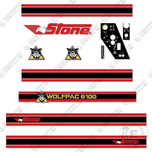 Fits Stone Wolfpac 6100 Roller Decal Kit 6100, decal kit