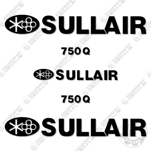 Fits Sullair 750Q Decal Kit Air Compressor 750, 750q, decal kit, sollair