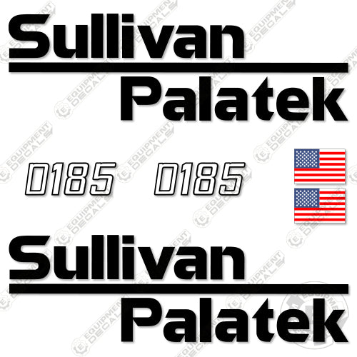 Fits Sullivan Palatek D185 Decal Kit Compressor 0185, 185, d185, decal kit