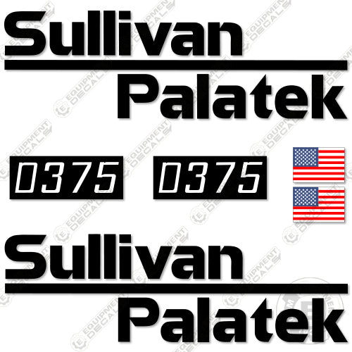 Fits Sullivan Palatek D375 Decal Kit Compressor 0375, 375, d375, decal kit