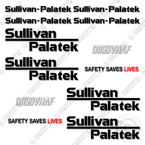Fits Sullivan Palatek D1150VHAF Decal Kit Compressor 1150, d1150, decal kit, vhaf