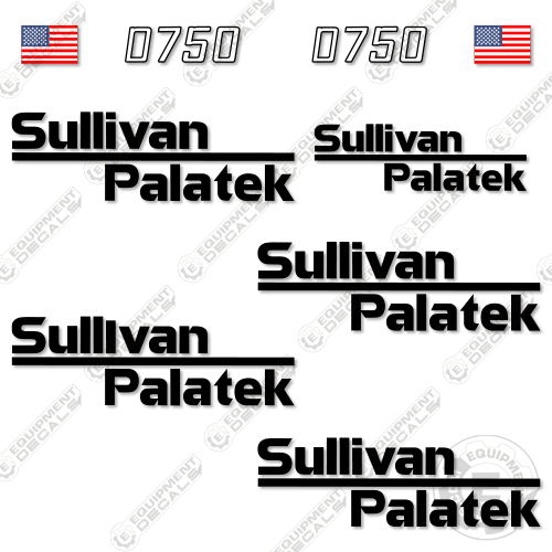Fits Sullivan Palatek D750 Decal Kit Compressor 750, d750, decal kit