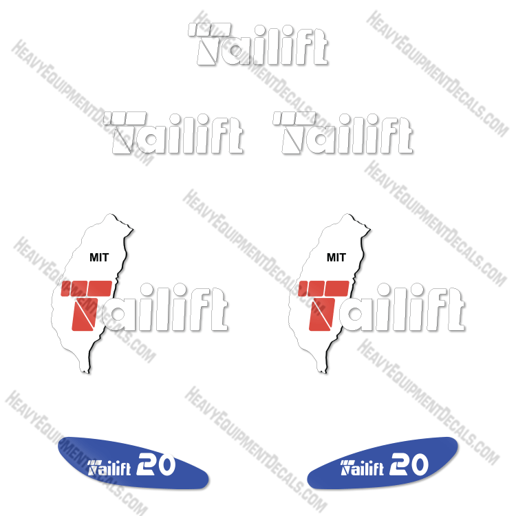Fits Tailift 20 Decal Kit Forklift  