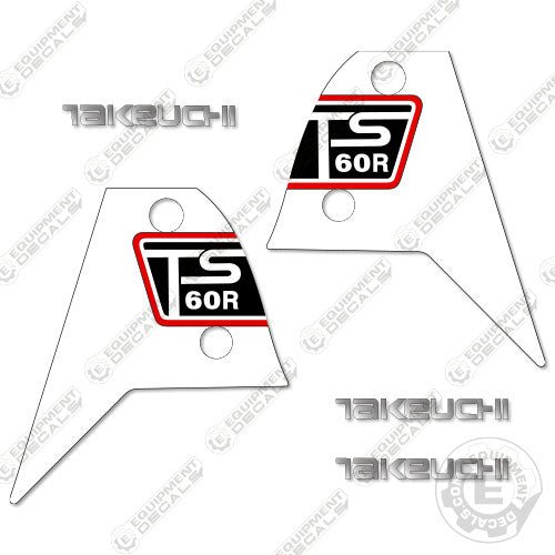 Fits Takeuchi TS60R Decal Kit Skid Steer Loader 60, 60r, decal kit, ts60, ts60r