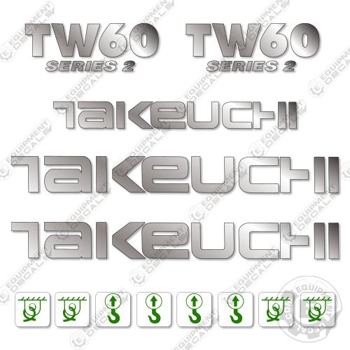 Fits Takeuchi TW60 Series 2 Decal Kit Wheel Loader 60, decal kit, tw60, tw60-2