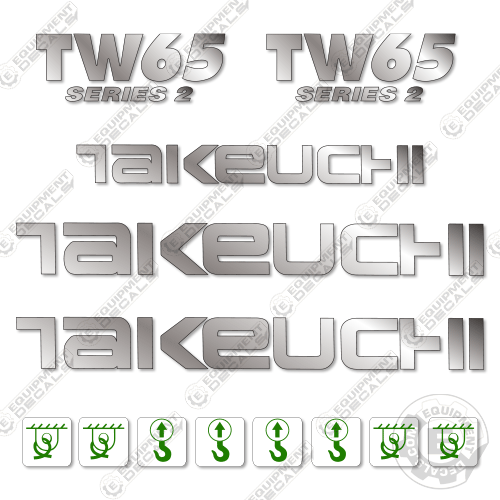 Fits Takeuchi TW65 Series 2 Decal Kit Wheel Loader 65, decal kit, TW65, TW65-2