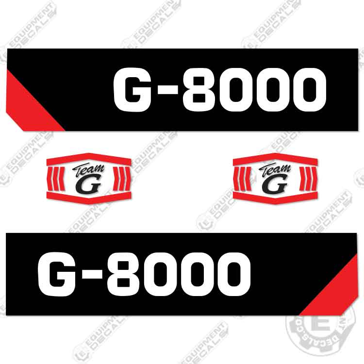 Team G G-8000 Decal Kit Water Truck decals, tank