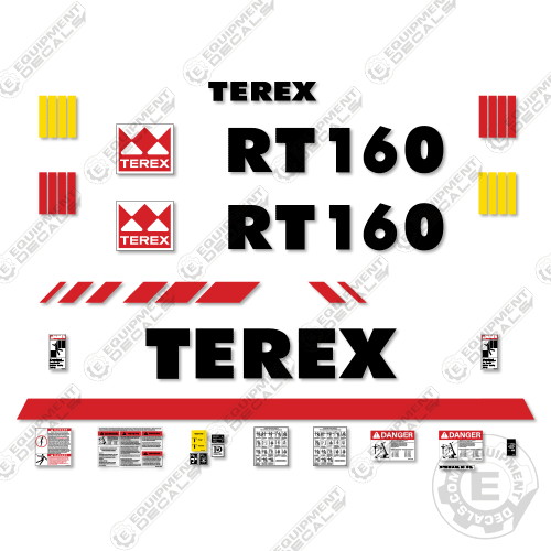 Fits Terex RT160 Decal Kit Crane 160, decal kit, rt, rt-160, rt160
