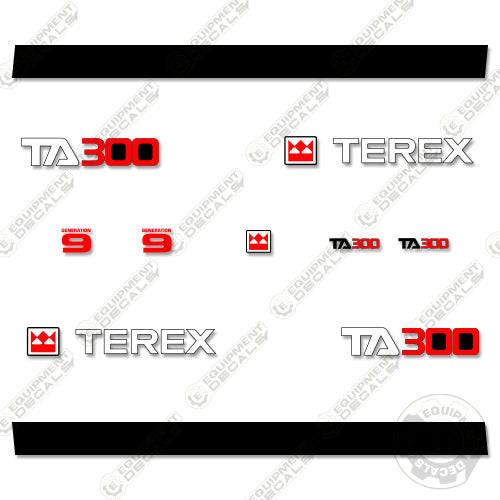 Fits Terex TA300 Decal Kit Articulated Dump Truck - Gen. 9 300, decal kit, ta, ta-300, ta300