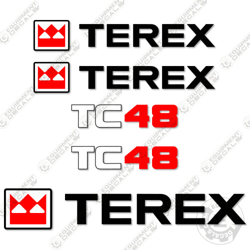 Fits Terex TC48 Decal Kit Mini Excavator 48, decal kit, tc, tc48