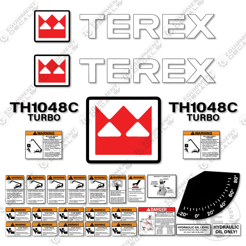 Fits Terex TH1048C Decal Kit Telehandler 1048, 1048c, decal kit, th, th1048c