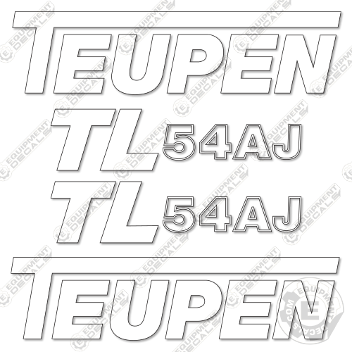 Fits Teupen TL54AJ Decal Kit Man Lift 54, 54aj, decal kit, tl54