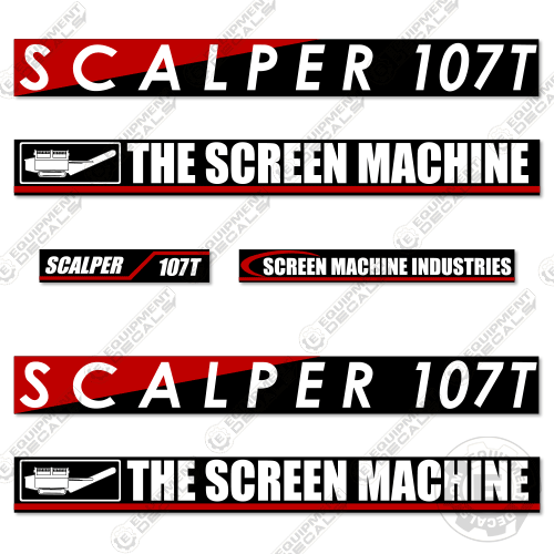Fits The Screen Machine Scalper 107T Decal Kit 107, 107-t, 107t, decal kit