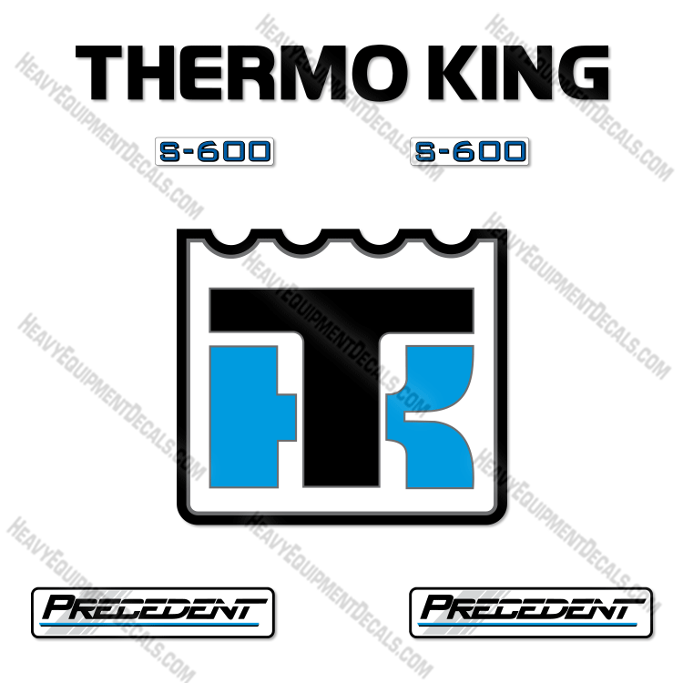 Fits Thermo King Precedent S-600 Decal Kit Trailer Refrigeration System decal kit, s600, thermo King