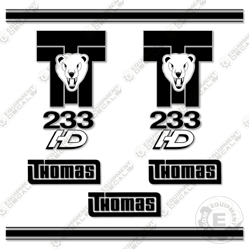 Fits Thomas T-233HD Decal Kit Skid Steer 233, 233hd, decal kit, t233, t233hd