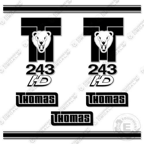 Fits Thomas T-243HD Decal Kit Skid Steer 243, 243hd, decal kit, t243, t243hd
