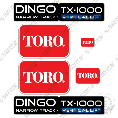 Fits Toro Dingo TX-1000 Decal Kit Mini Skid-Steer 1000, decal kit, tx-1000, tx1000