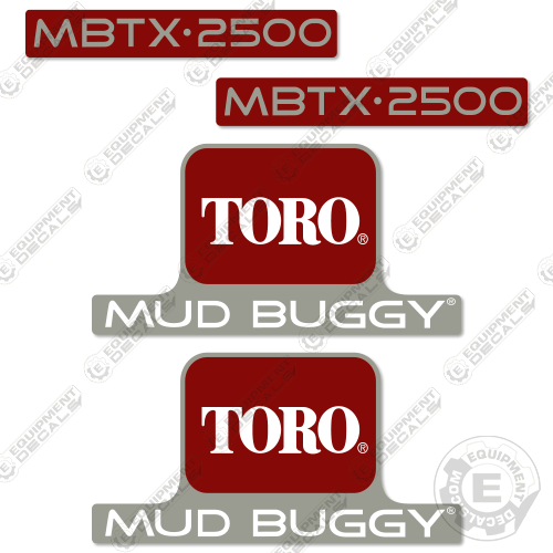 Fits Toro MBTX-2500 Decal Kit Mud Buddy 2500, decal kit, mbtx-2500, mbtx2500