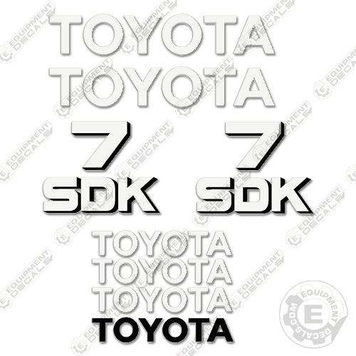 Toyota Skid Steer SDK-7 Decal Kit INCR10Aug2021