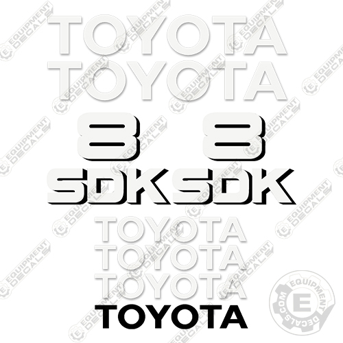 Toyota Skid Steer SDK-8 Decal Kit INCR10Aug2021