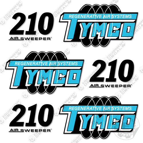 Fits Tymco 210 Decal Kit Street Sweeper decal kit, sweep