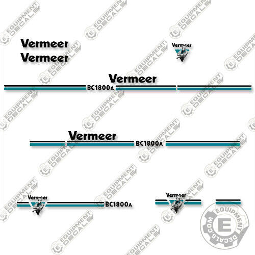 Fits Vermeer 1800A Decal Kit Chipper 1800, 1800a, bc1800, decal kit