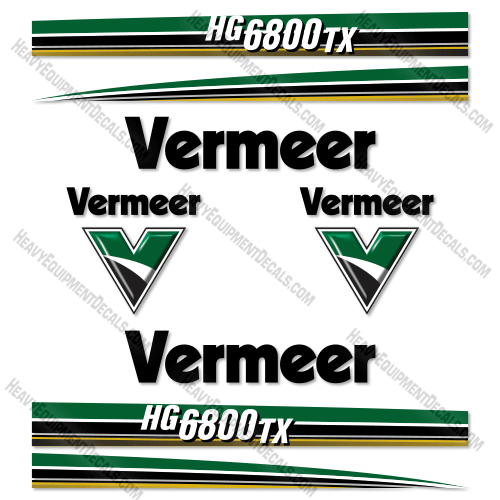 Fits Vermeer HG6800TX Decal Kit Horizontal Grinder 6800, 6800tx, decal kit, h6800, h6800tx
