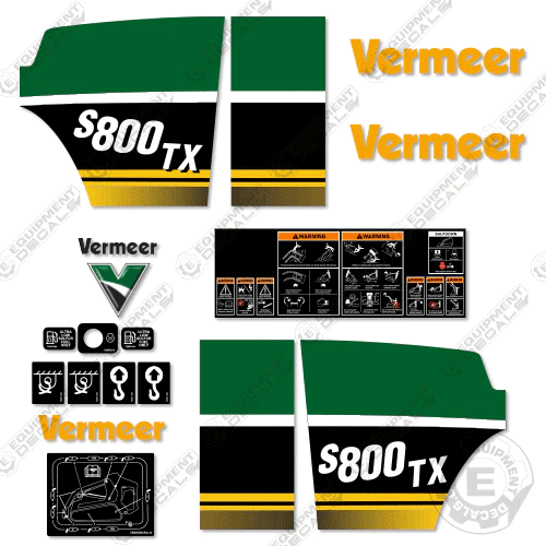 Fits Vermeer S800TX Decal Kit Mini Skid Steer 800, 800tx, decal kit, mini skid steer, s800, s800tx, skid steer, vermeer