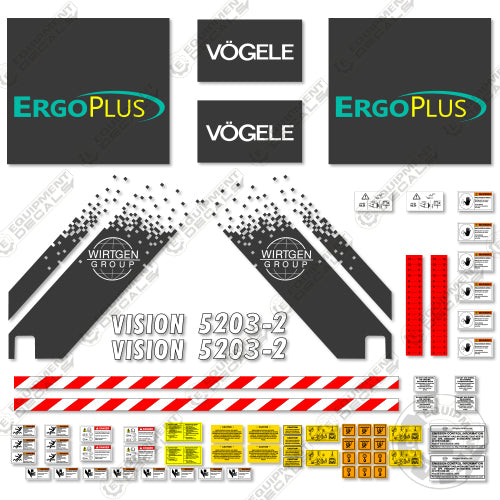 Fits Vogele 5203-2 Decal Kit Cold Plainer 5203, 5203-2, 52032, decal kit
