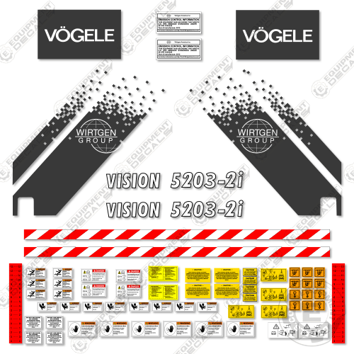 Fits Vogele Vision 5203-2i Decal Kit Asphalt Paver 2, 5200, 5203, 5203-2i, decal kit